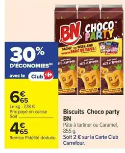 Carrefour Market BN Biscuits Choco party offre