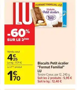 Carrefour Market LU Biscuits Petit écolier Format Familial offre
