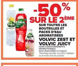 Carrefour Market Sur toutes les bouteilles et packs d'eau aromatisées volvic zest et volvic juicy offre