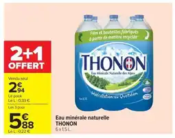 Carrefour Market THONON Eau minérale naturelle offre