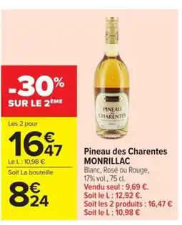 Carrefour Market MONRILLAC Pineau des Charentes offre