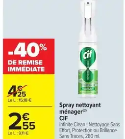 Carrefour Market CIF Spray nettoyant ménager offre