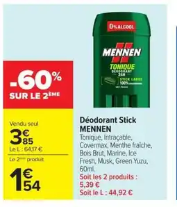 Carrefour Market MENNEN Déodorant Stick offre