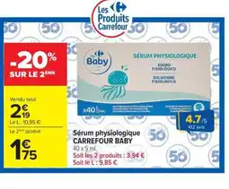 Carrefour Market CARREFOUR BABY Sérum physiologique offre
