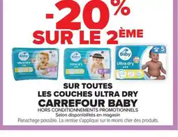 Carrefour Market CARREFOUR BABY Sur toutes les couches ultra dry offre