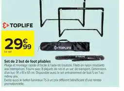 Carrefour Market TOPLIFE Set de 2 but de foot pliables offre