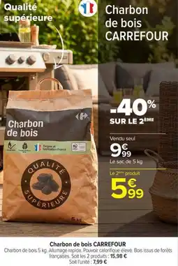 Carrefour Market CARREFOUR Charbon de bois offre