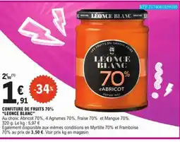E.Leclerc LEONCE BLANC Confiture de fruits 70% offre