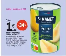 E.Leclerc SAINT MAMET Fruits préparés offre