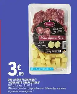 E.Leclerc GOURMETS CHARCUTIERS Duo apéro fromager offre