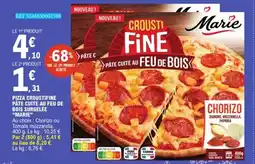 E.Leclerc MARIE Pizza croustifine pâte cuite au feu de bois surgelée offre