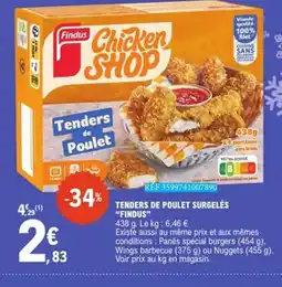 E.Leclerc FINDUS Tenders de poulet surgelés offre