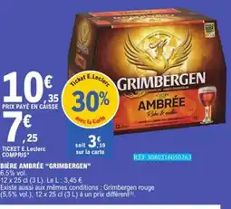 E.Leclerc GRIMBERGEN Bière ambrée offre