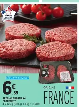 E.Leclerc BOCQUET Spécial burger x4 offre