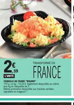 E.Leclerc BIGARD Coquille au crabe offre