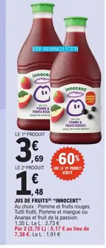 E.Leclerc INNOCENT Jus de fruits offre
