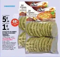 E.Leclerc KAUFFER'S 20 galettes de pommes de terre alsaciennes surgelées offre