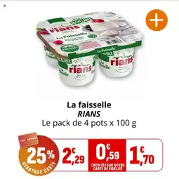 Coccinelle Express La faisselle rians offre