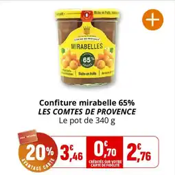 Coccinelle Express Confiture mirabelle 65% les comtes de provence offre