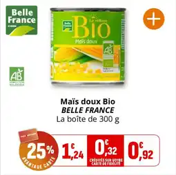 Coccinelle Express Maïs doux bio belle france offre