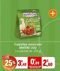 Coccinelle Express Coq'ailes mexicain maître coq offre