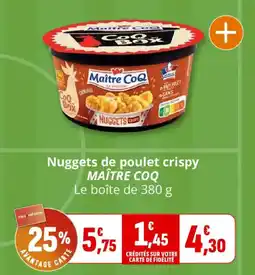 Coccinelle Express Nuggets de poulet crispy maître coq offre