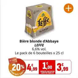 Coccinelle Express Bière blonde d'abbaye leffe offre