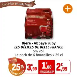 Coccinelle Express Bière abbaye ruby les délices de belle france offre