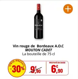 Coccinelle Express Vin rouge de bordeaux a.o.c mouton cadet offre