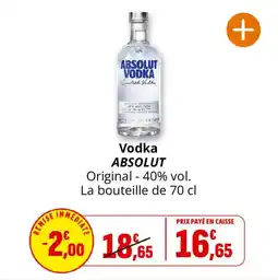 Coccinelle Express Vodka absolut offre