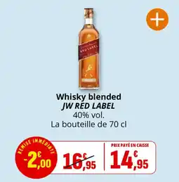 Coccinelle Express Whisky blended jw red label offre