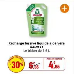 Coccinelle Express Recharge lessive liquide aloe vera rainett offre