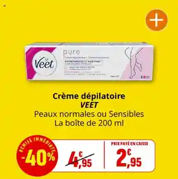 Coccinelle Express Crème dépilatoire veet offre