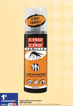 Carrefour maPara parapharmacie Spray famille anti-moustique cinq sur cinq offre