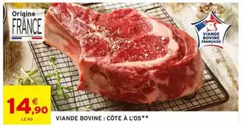 Viande bovine côte à l'os