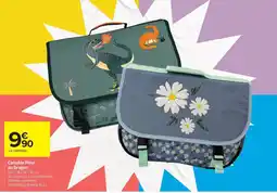 Carrefour Cartable Fleur ou Dragon offre