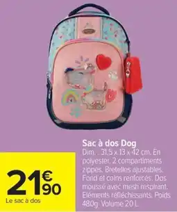 Carrefour Sac à dos Dog offre