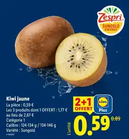 Lidl Zespri kiwi jaune offre