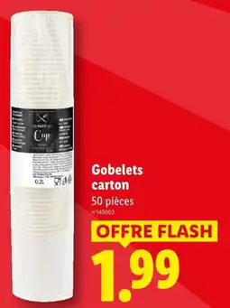 Lidl Party cup gobelets carton offre