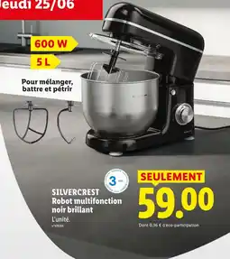 Lidl Silvercrest robot multifonction noir brillant offre