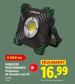 Lidl Parkside performance projecteur de chantier sans fil offre