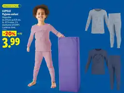 Lidl Lupilu pyjama enfant rose offre