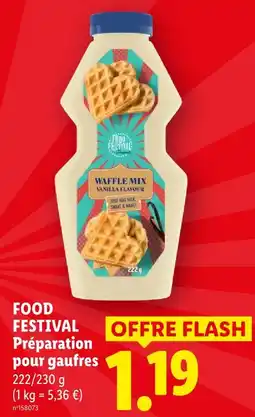 Lidl Food festival préparation pour gaufres offre