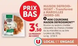 Super U U - mini couronne maison defroidmont offre