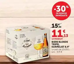 Super U Tripel karmeliet - bière blonde offre