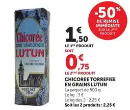 Super U Chicorée torrefiee en grains offre