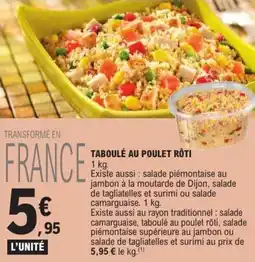 E.Leclerc Taboulé au poulet rôti offre