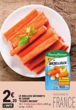 E.Leclerc Le moelleux bâtonnets de surimi fleury michon offre