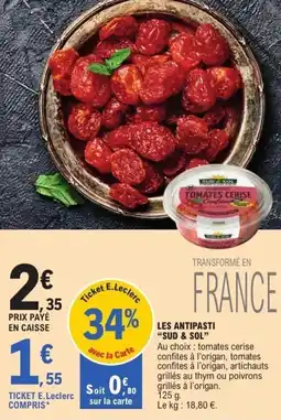 E.Leclerc Les antipasti sud & sol offre