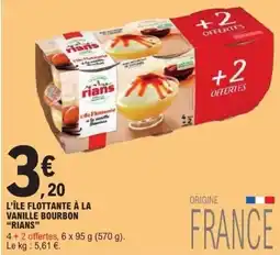 E.Leclerc L'île flottante à la vanille bourbon rians offre